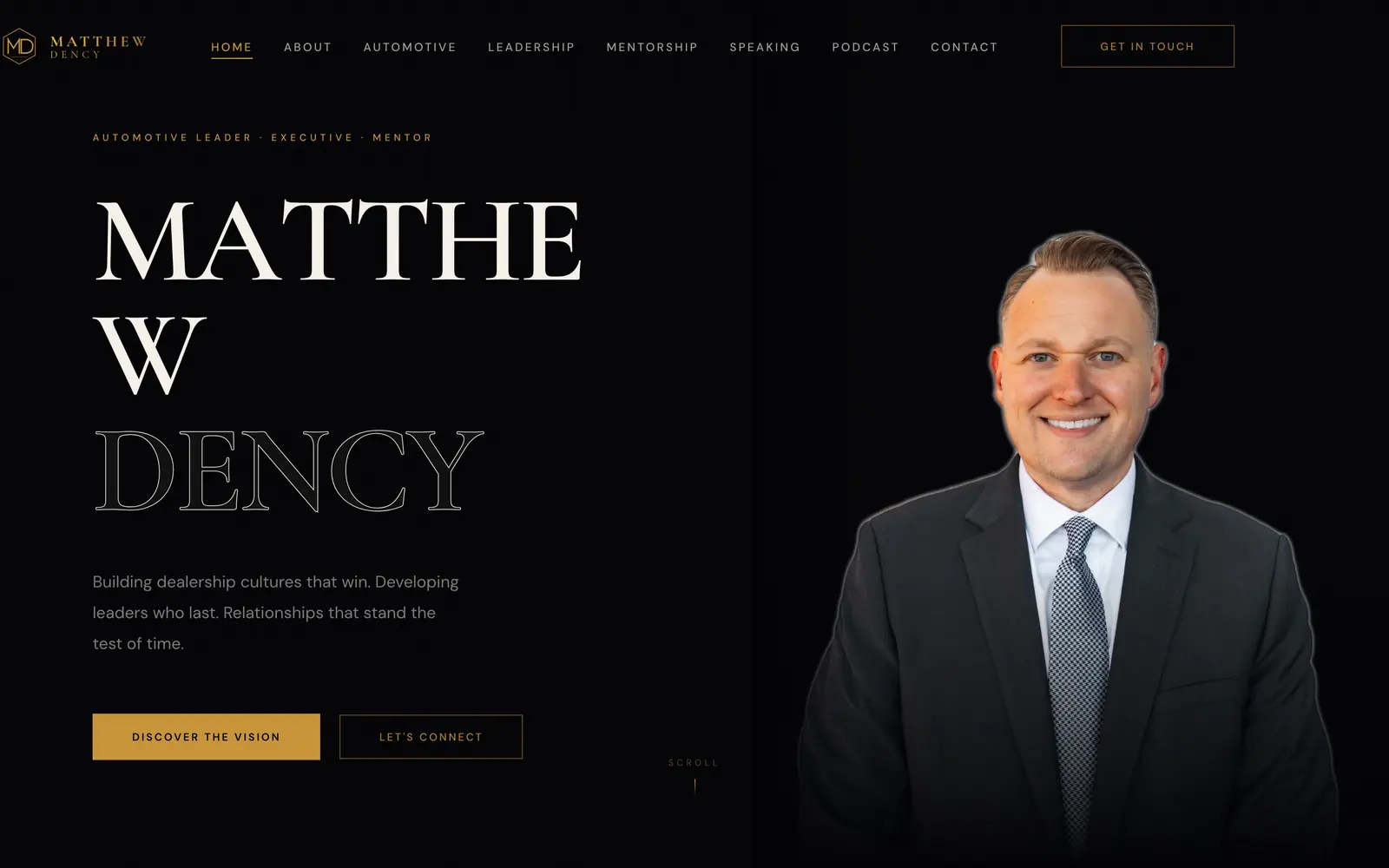 Matthew Dency's portfolio site.