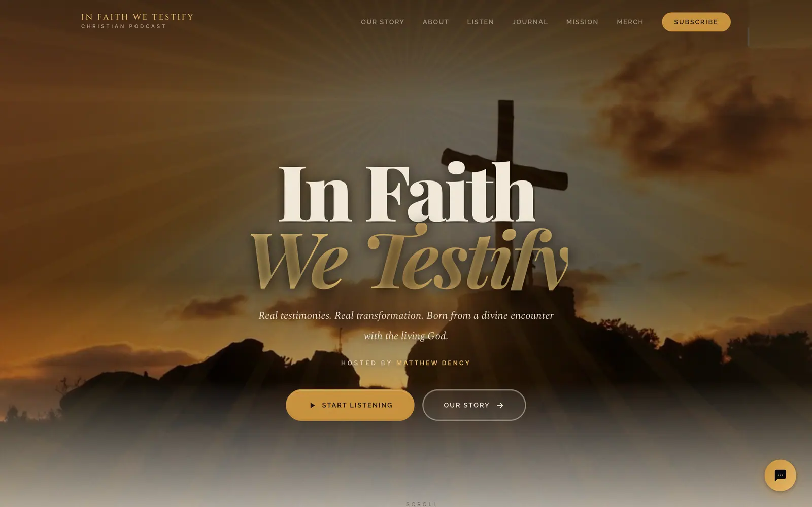 The In Faith We Testify podcast site.
