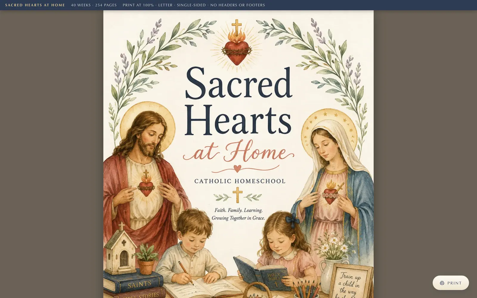 The Sacred Hearts at Home web edition.